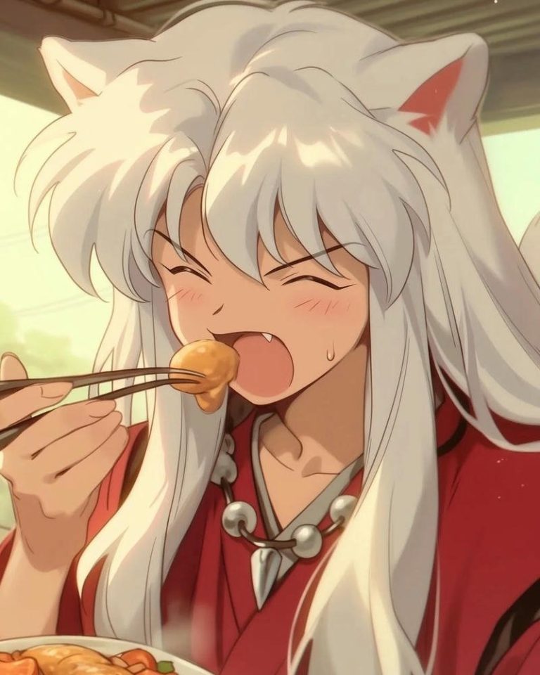 Anh Inuyasha an mi ramen bieu cam cuc ky dang yeu