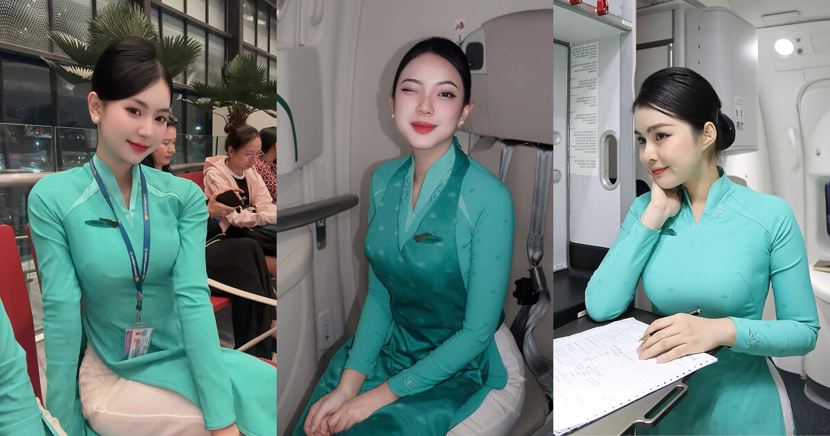 tiep vien vietnam airline xinh dep