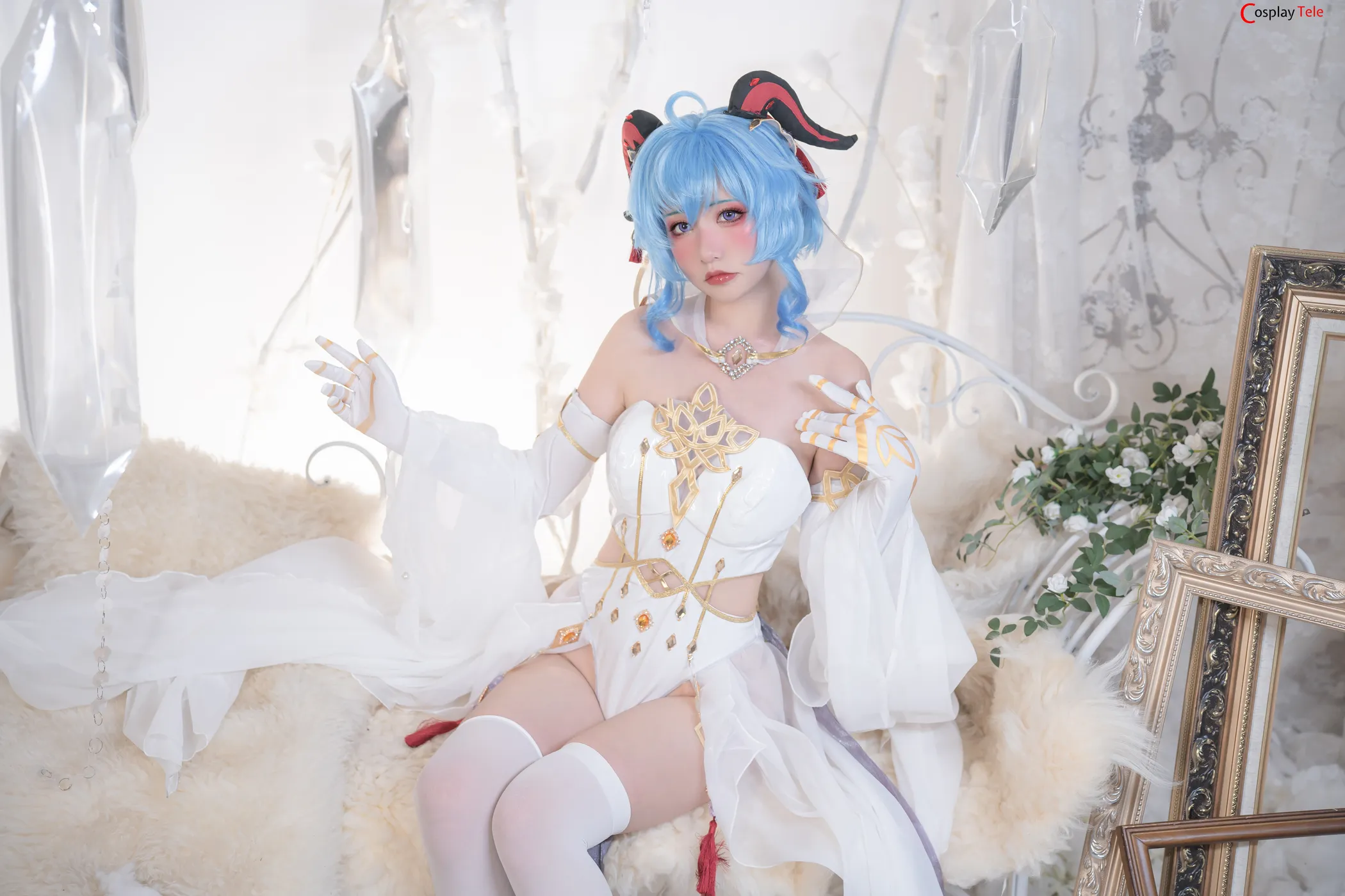 Nekokoyoshi cosplay Ganyu and Eula 11