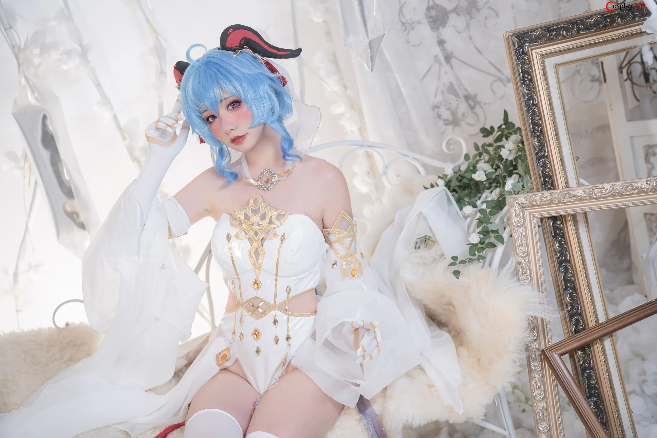 Nekokoyoshi cosplay Ganyu and Eula 19