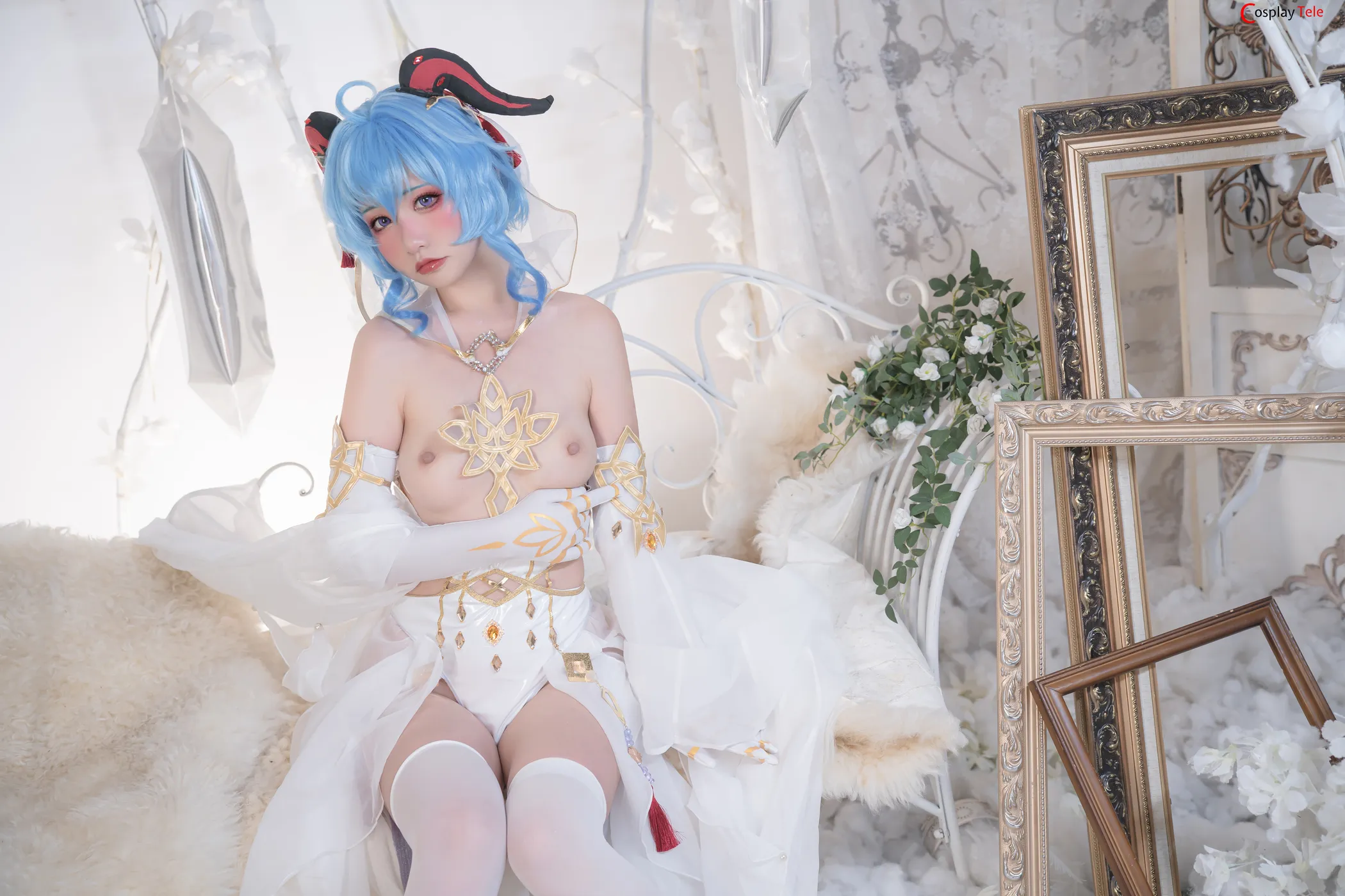 Nekokoyoshi cosplay Ganyu and Eula 32