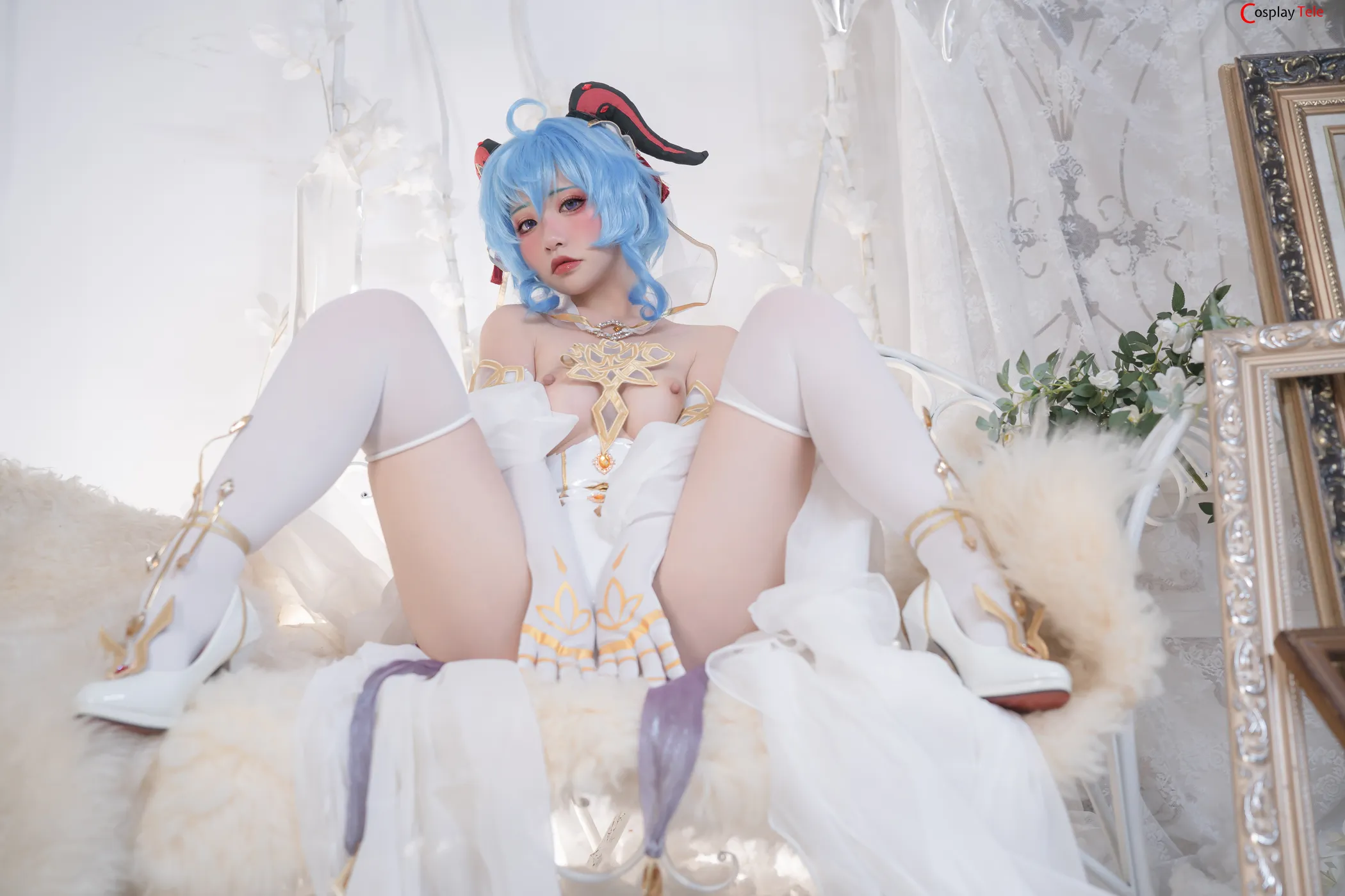 Nekokoyoshi cosplay Ganyu and Eula 44