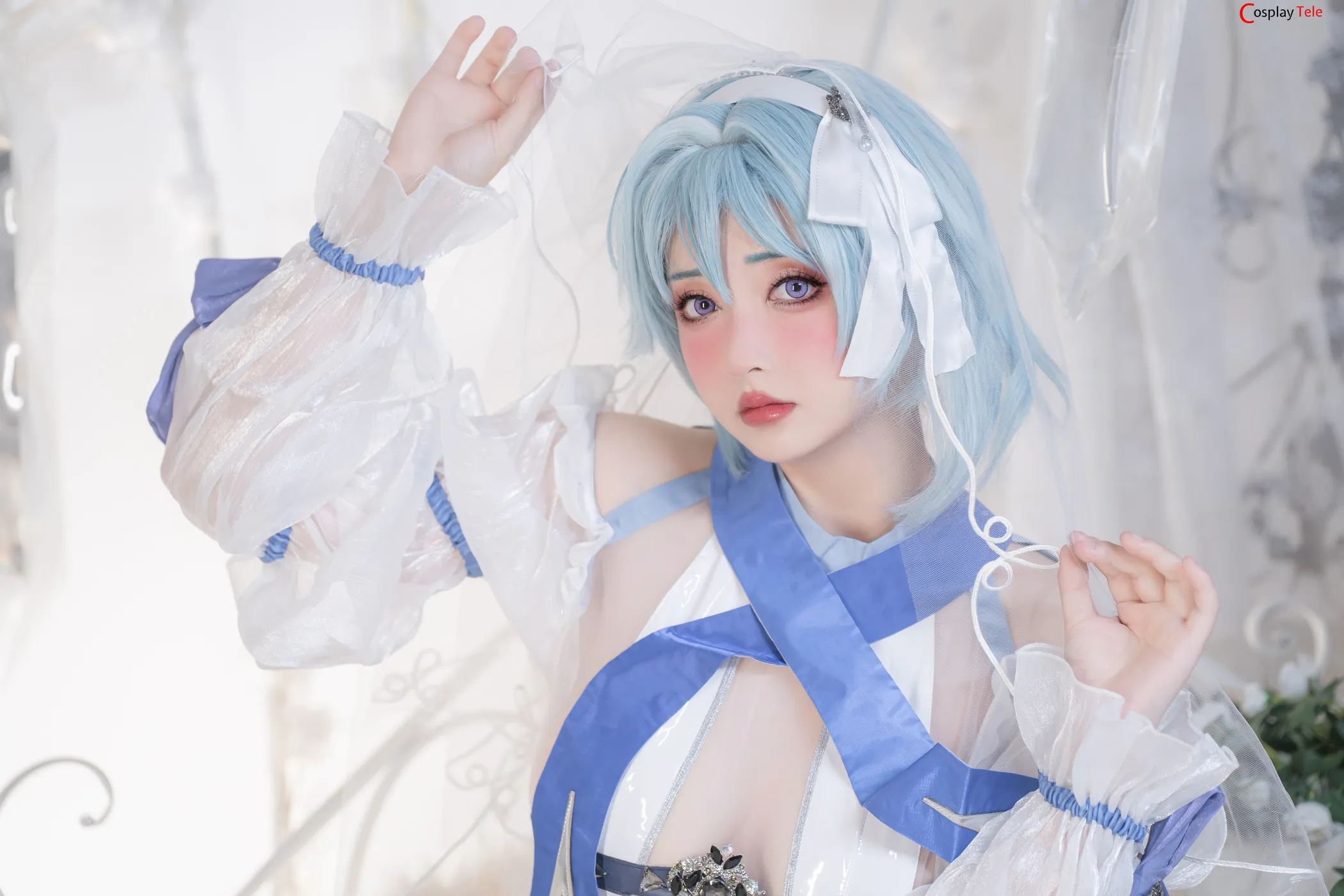Nekokoyoshi cosplay Ganyu and Eula 4