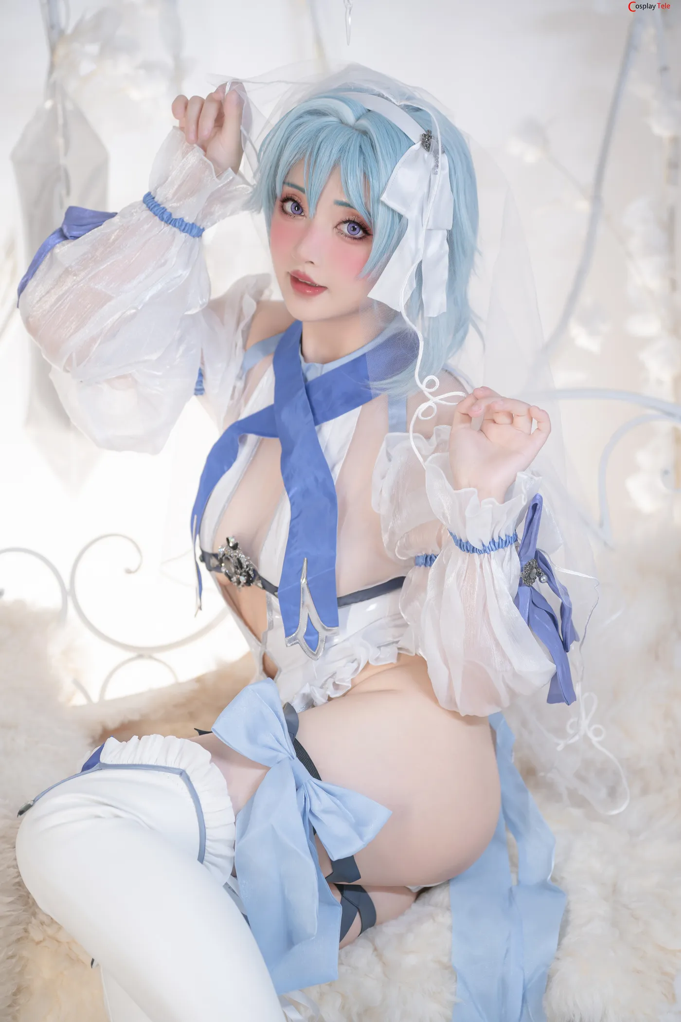Nekokoyoshi cosplay Ganyu and Eula 6