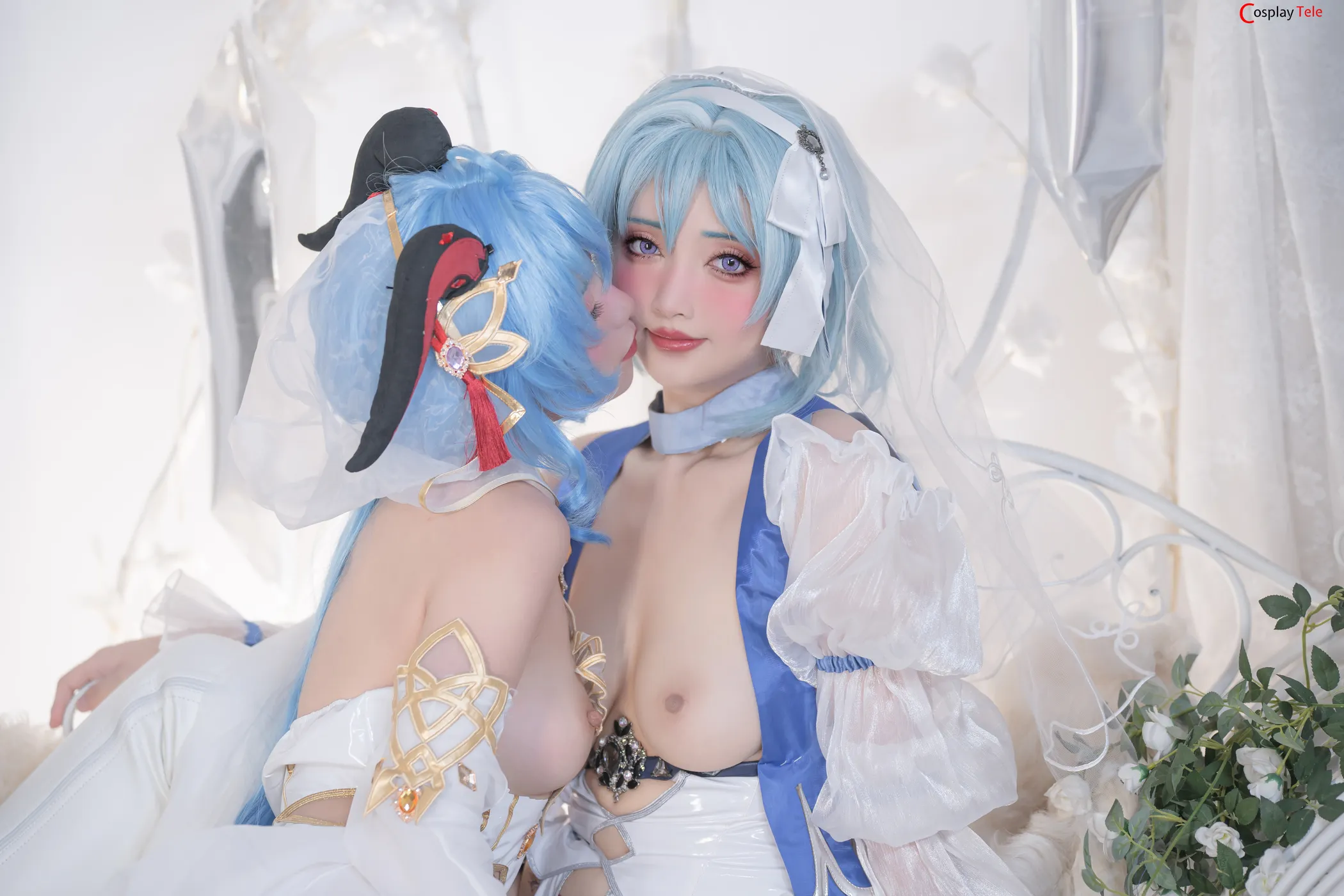 Nekokoyoshi cosplay Ganyu and Eula 75
