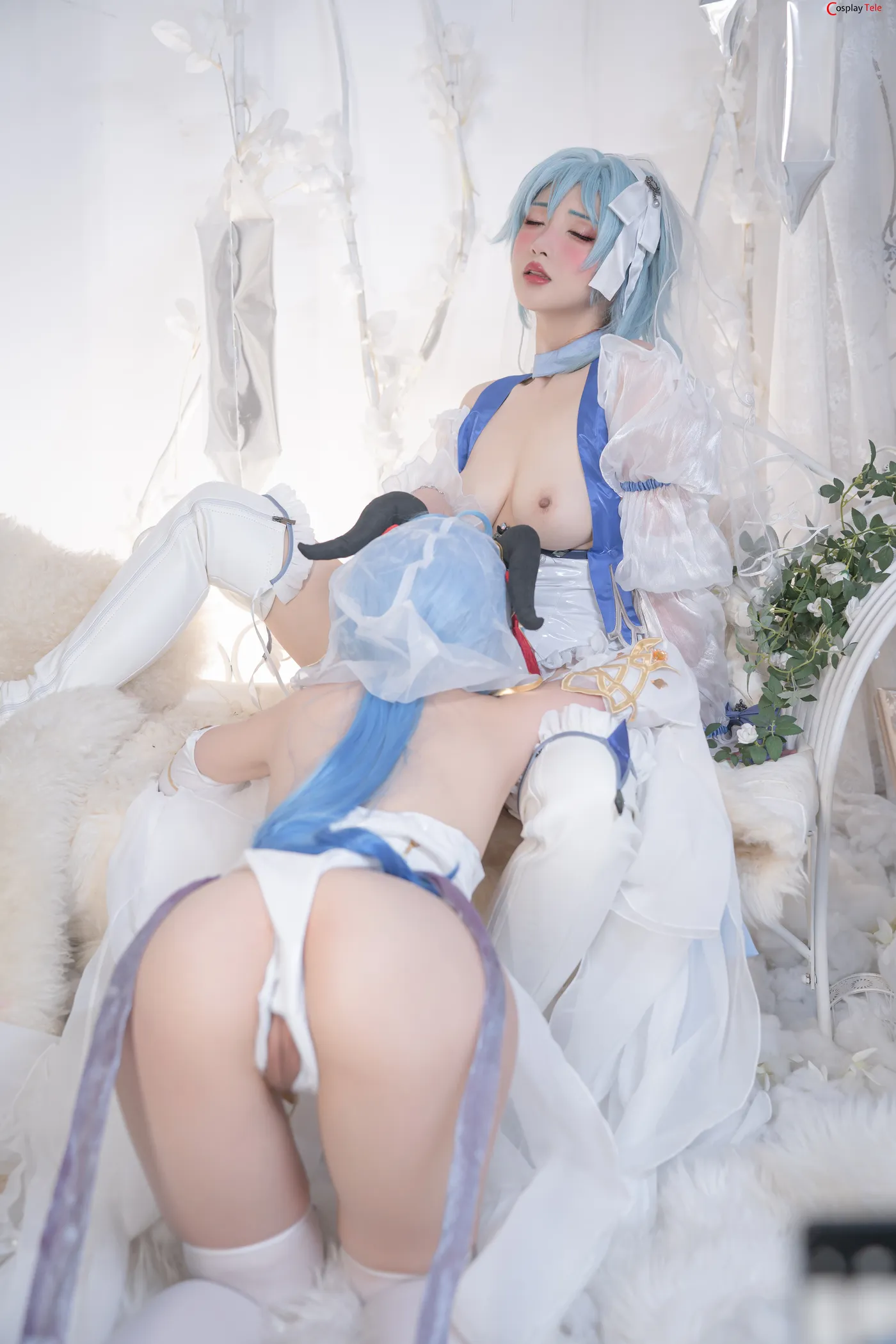 Nekokoyoshi cosplay Ganyu and Eula 77