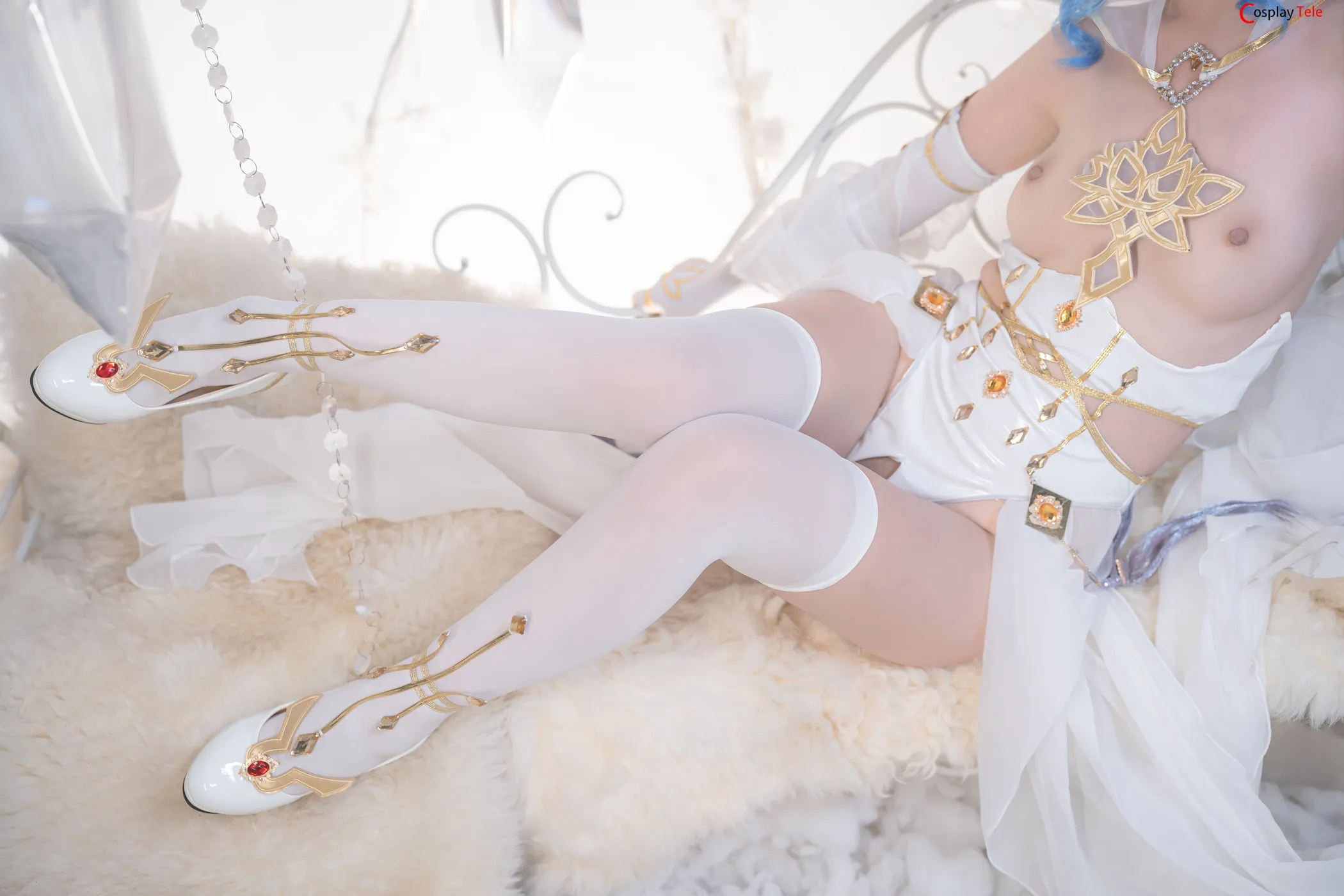 Nekokoyoshi cosplay Ganyu and Eula 82