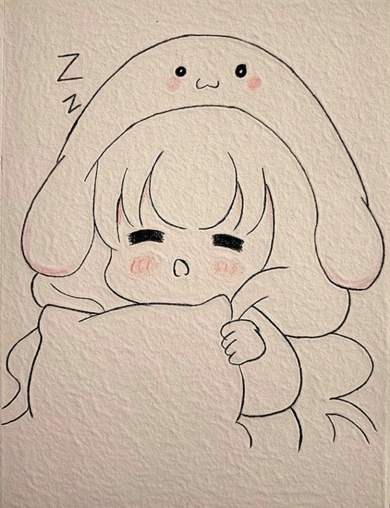 hinh ve anime nu don gian 1