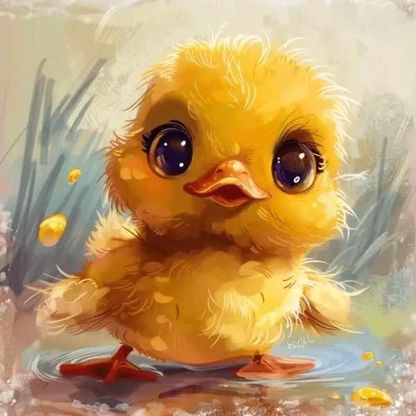 vịt chibi cute 3
